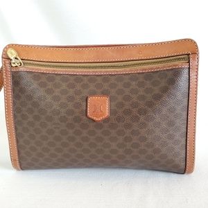 Celine Brown and Tan Clutch Bag